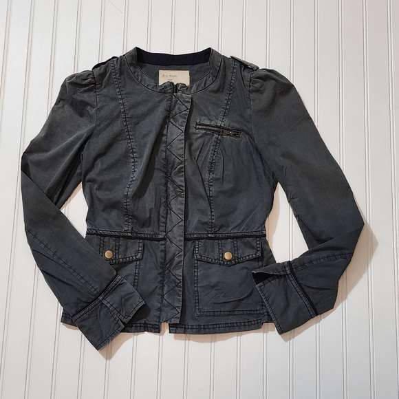 Free People Charcoal Utility Jacket - Picture 5 of 5